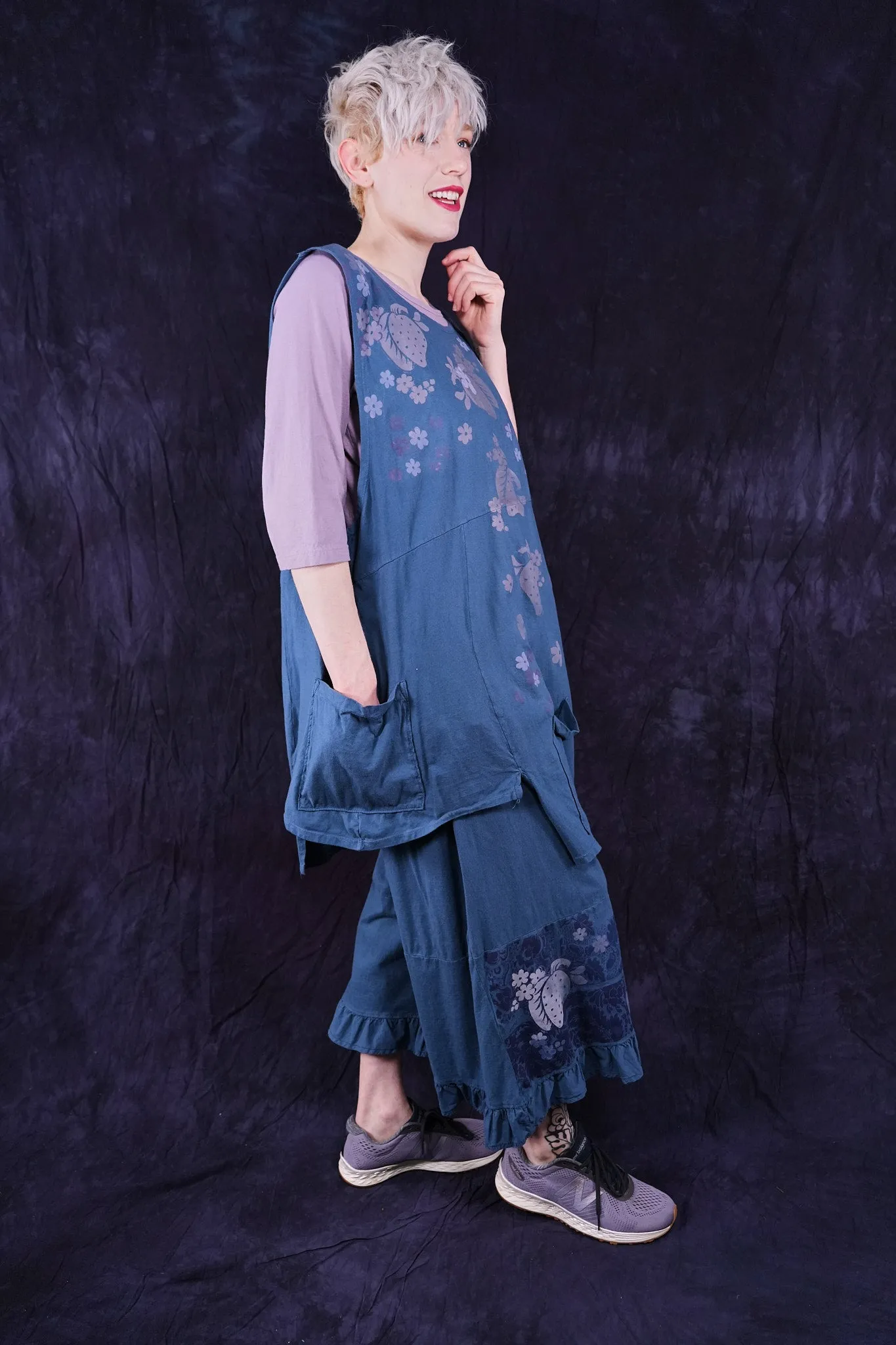 1437 Flower Pot Top Echo Blue-P