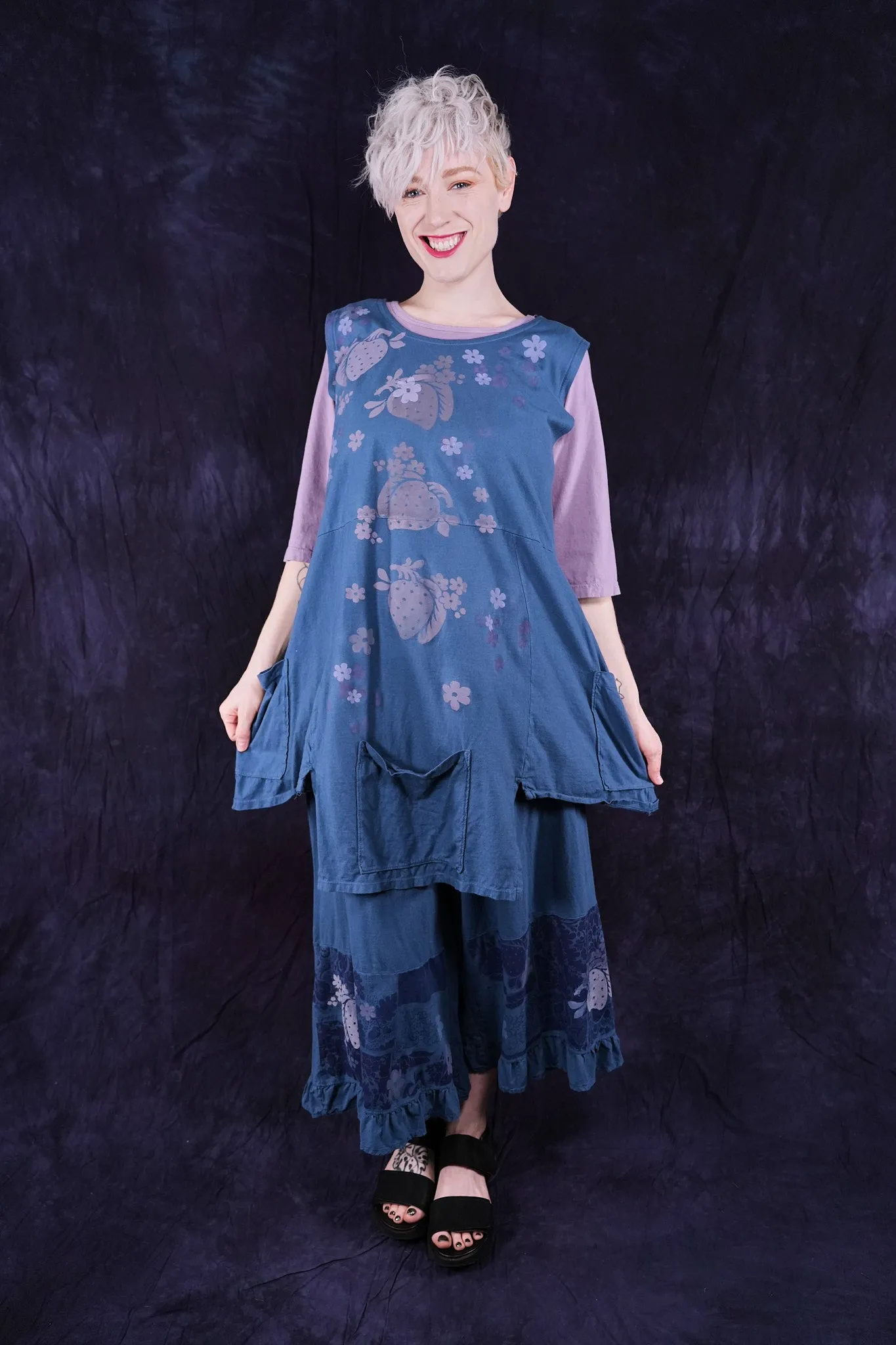 1437 Flower Pot Top Echo Blue-P