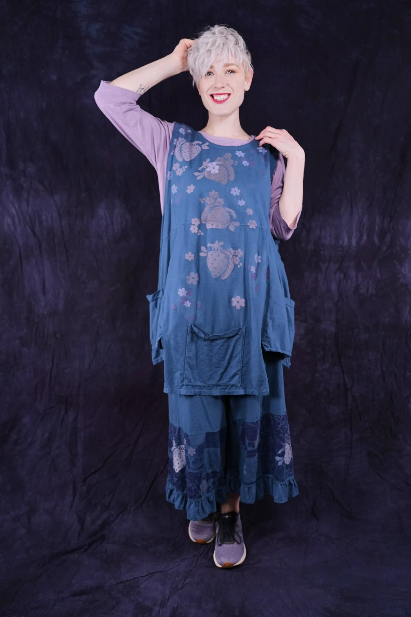 1437 Flower Pot Top Echo Blue-P