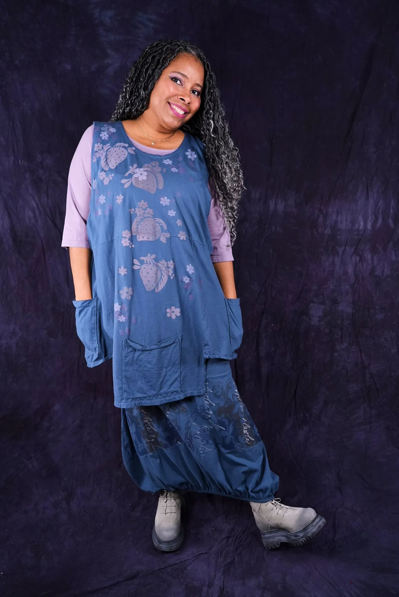 1437 Flower Pot Top Echo Blue-P