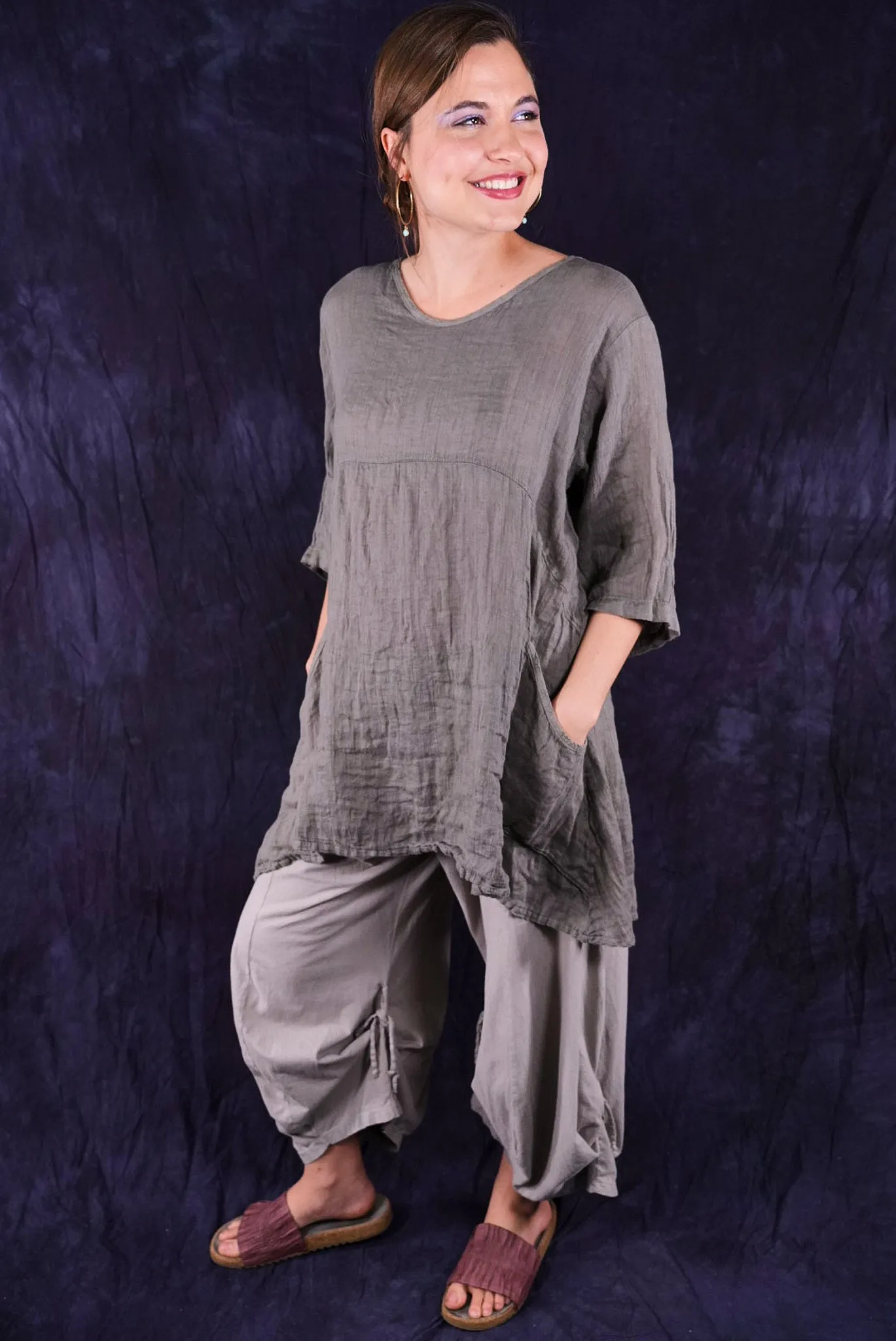 2315 Linen Zen Tunic Clay Beach