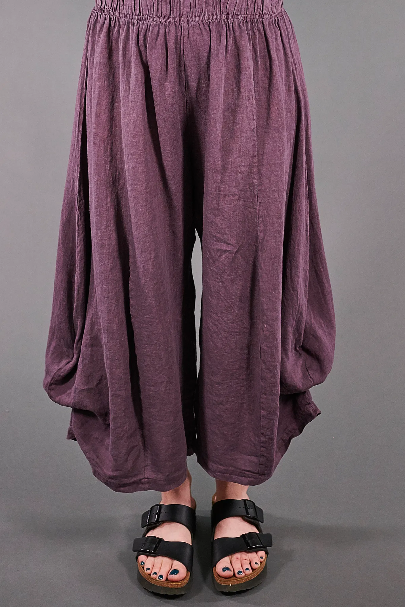 3296 Crop Linen Billow-Clove-U