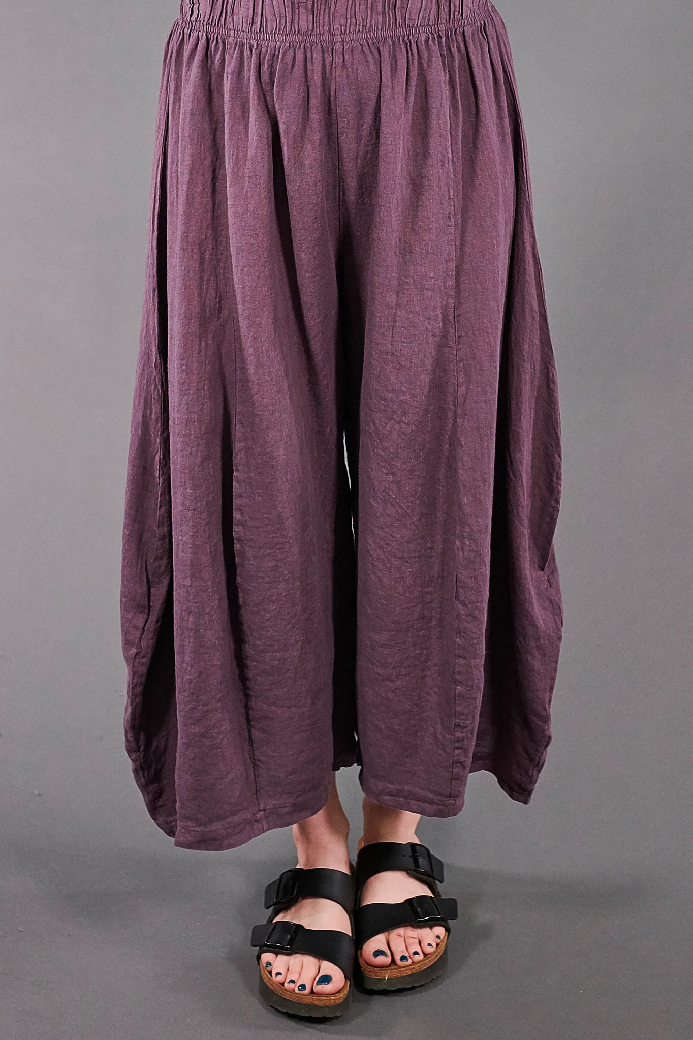 3296 Crop Linen Billow-Clove-U