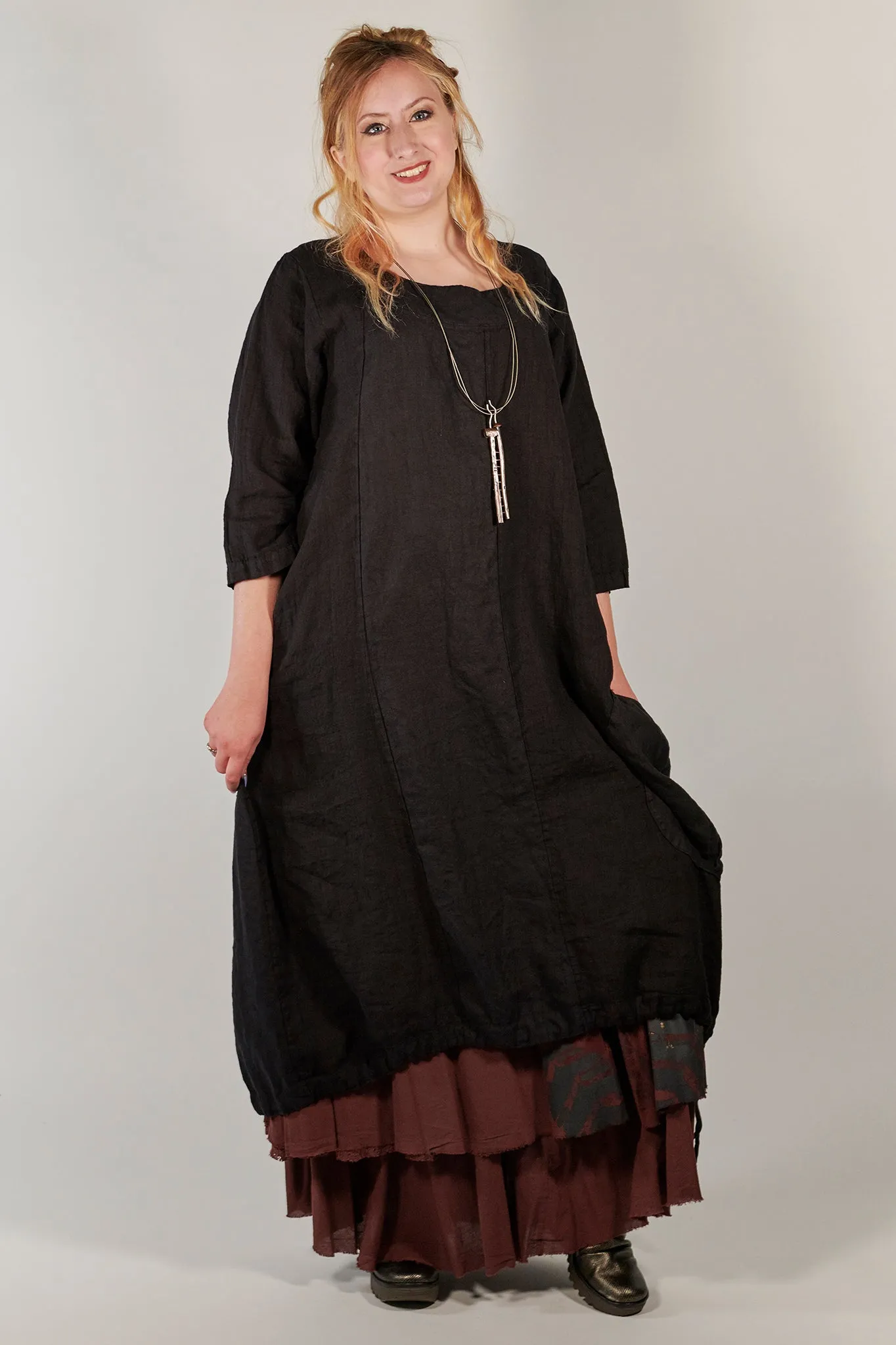 4113 Trilogy Skirt Tonal Armagnac Hand Printed-P