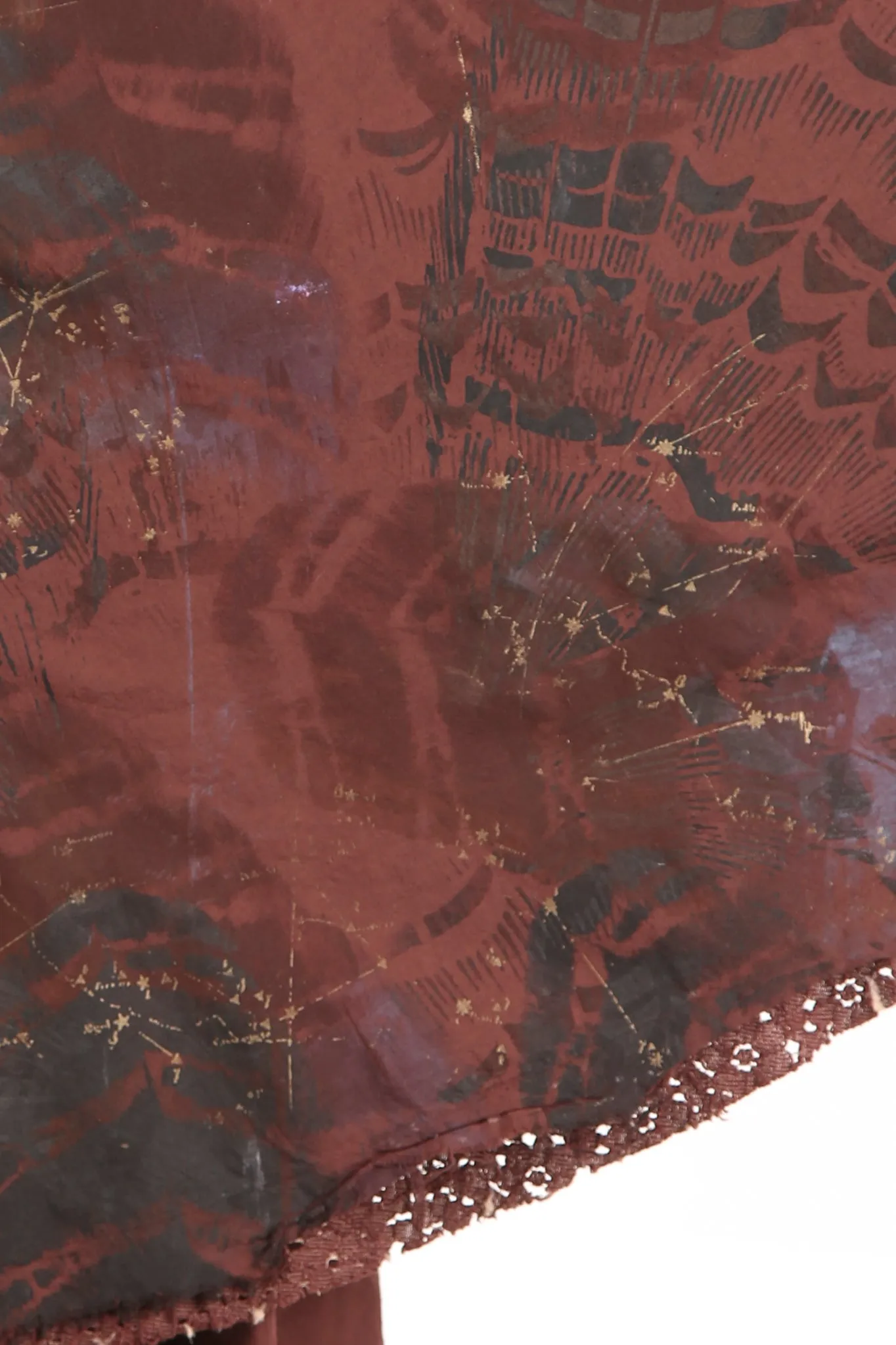4113 Trilogy Skirt Tonal Armagnac Hand Printed-P