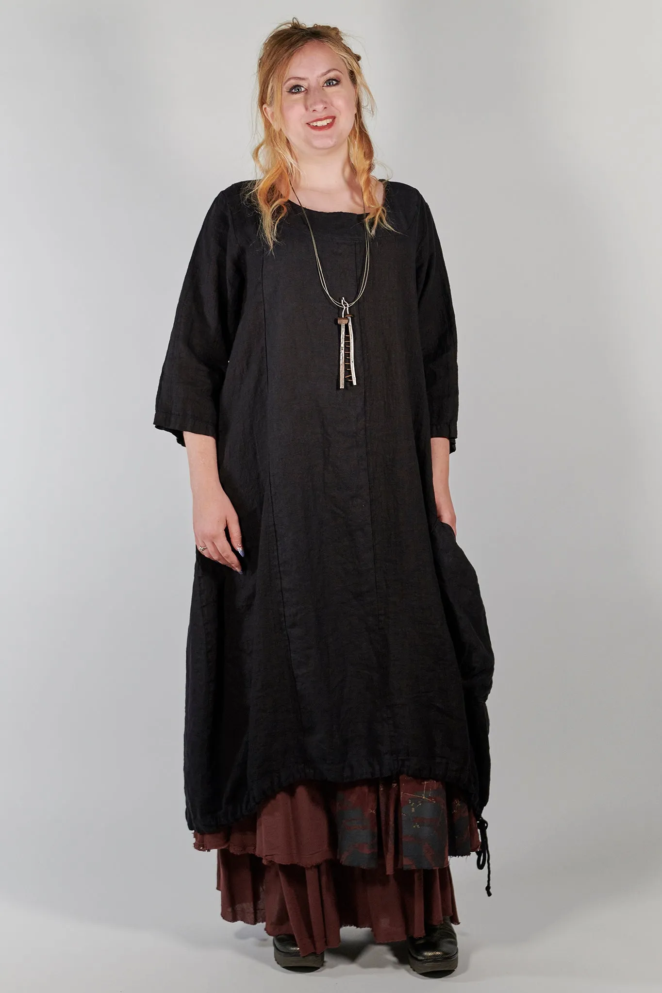 4113 Trilogy Skirt Tonal Armagnac Hand Printed-P