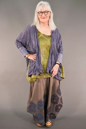 5253-Linen Crinkle Swing Cardi-Reflection-U