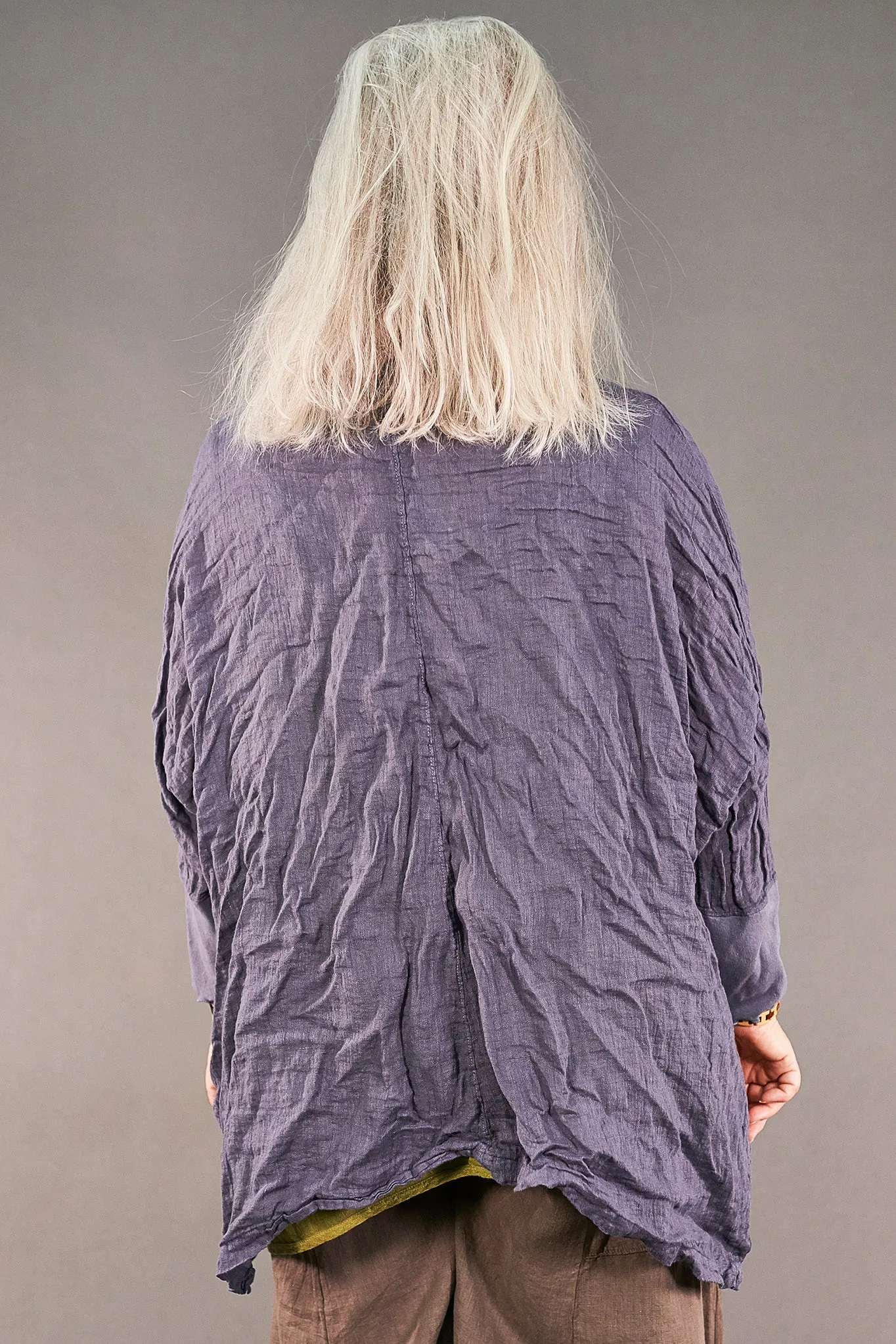 5253-Linen Crinkle Swing Cardi-Reflection-U