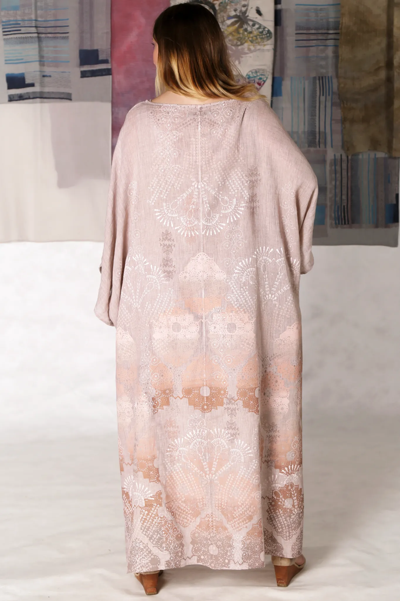 5267 Long Kimono Duster Sweet-P