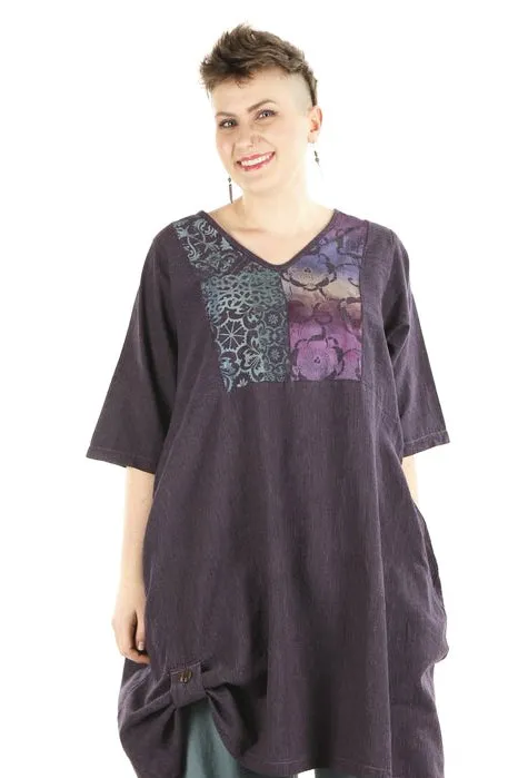 7213 Lucky Striped Dress-Orchid/Indigo-P