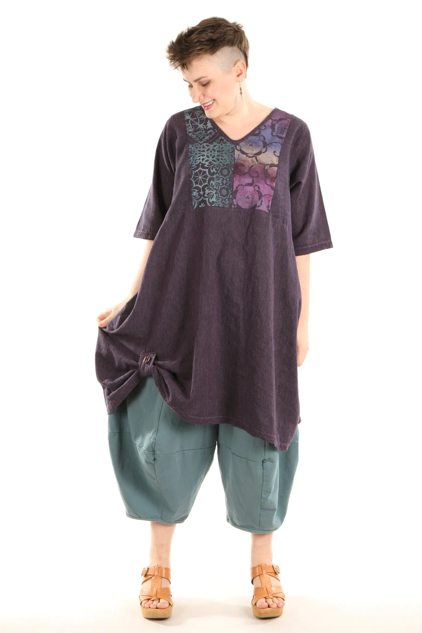 7213 Lucky Striped Dress-Orchid/Indigo-P