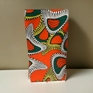 African Orange/Yellow/White/Green Print Ankara Fabric 6yrds