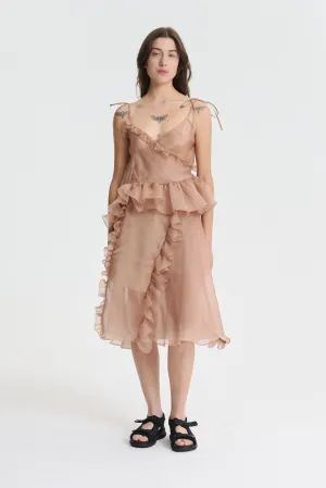 ALESSANDRA | TOP ORGANZA CHESTNUT