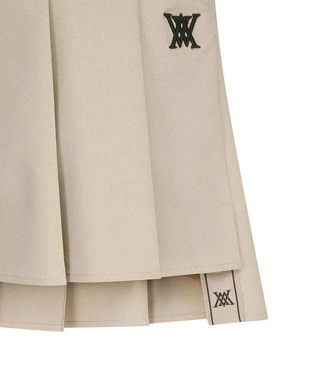 ANEW Golf: Women Buckle Decoration Pleats Skirt - Beige