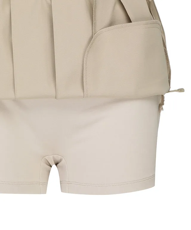 ANEW Golf: Women Buckle Decoration Pleats Skirt - Beige