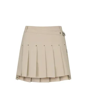 ANEW Golf: Women Buckle Decoration Pleats Skirt - Beige