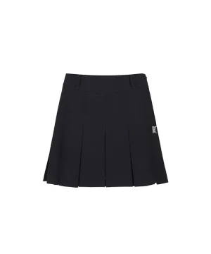 ANEW Golf Women's Leather Buckle Point Pleats Skirt - Black