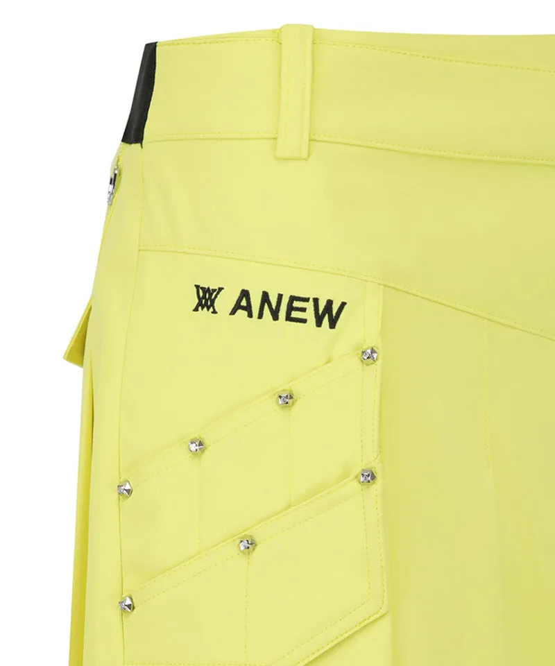 Anew Golf Women's SP All Over Pleated Skirt - Yellow