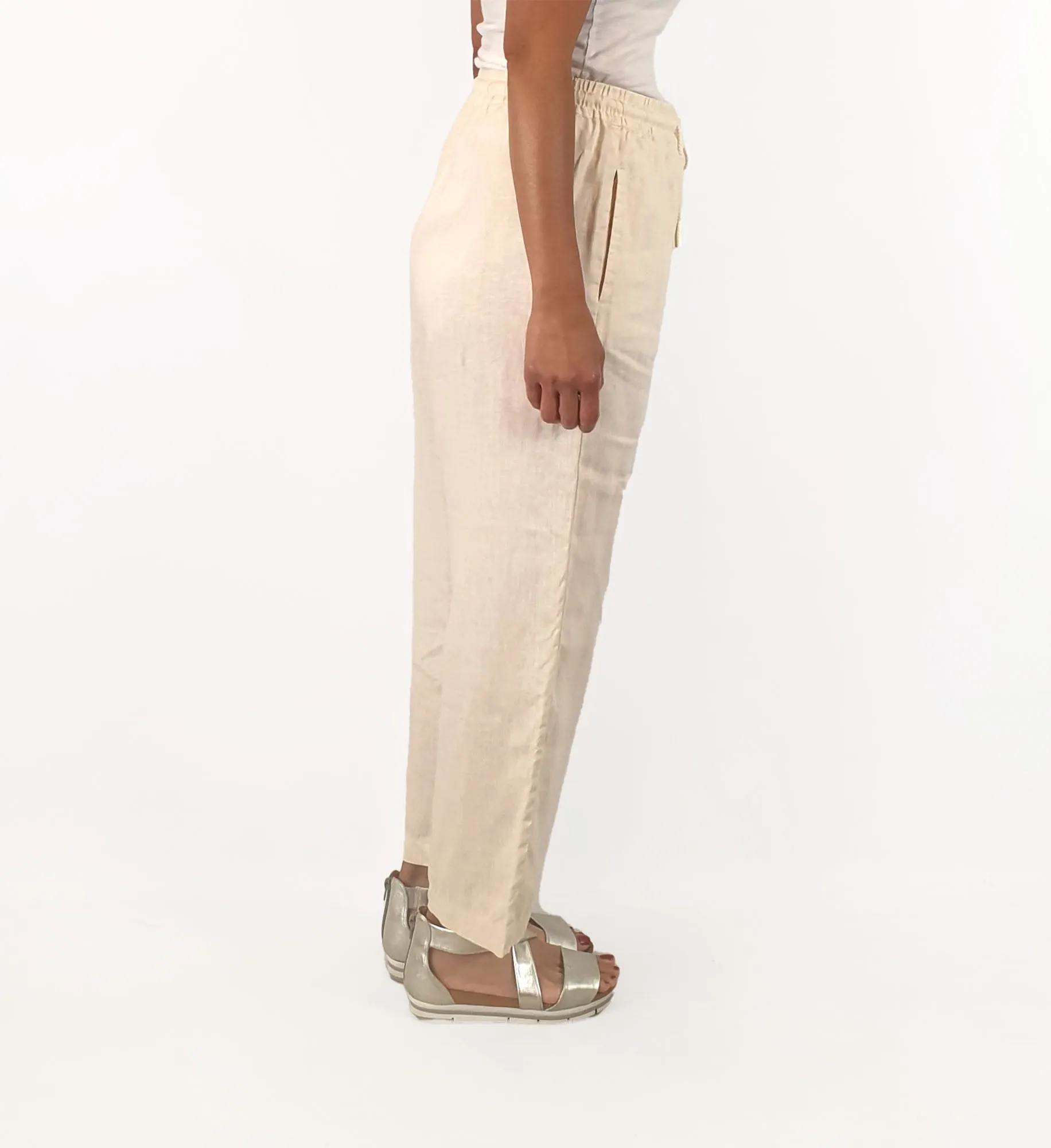 Assembly Label cream linen pants size 10