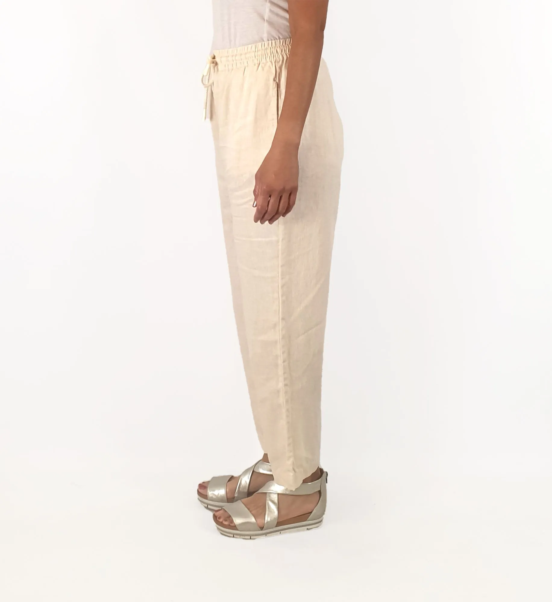 Assembly Label cream linen pants size 10