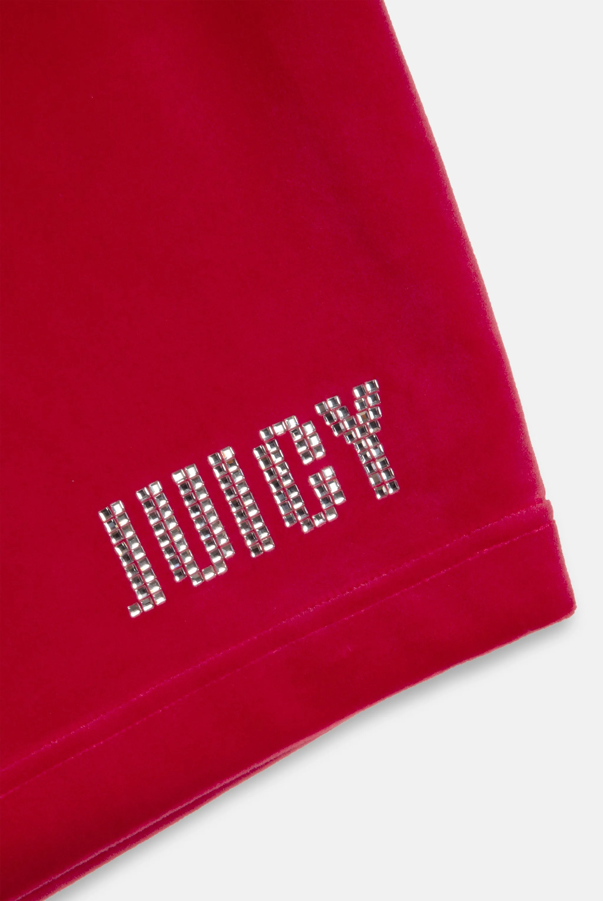ASTOR RED DIAMANTE IMPACT VELOUR SKIRT