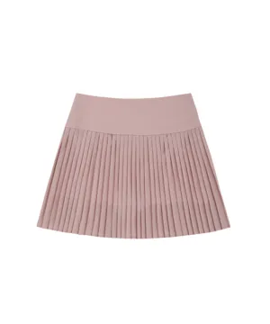 AVEN Flare Pleated Skirt - Pink