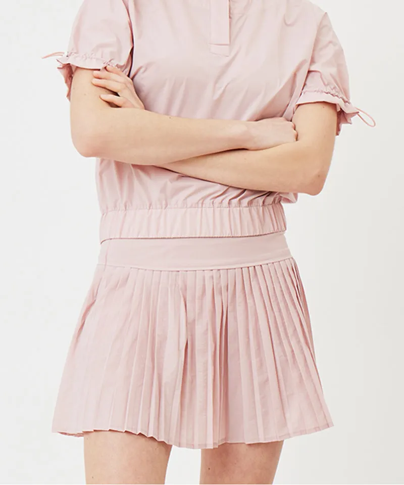 AVEN Flare Pleated Skirt - Pink