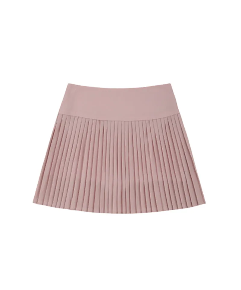 AVEN Flare Pleated Skirt - Pink