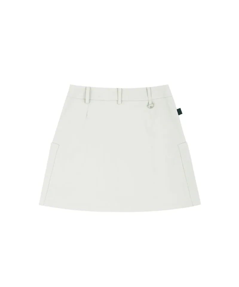 AVEN H-Line Pleated Culotte - Beige