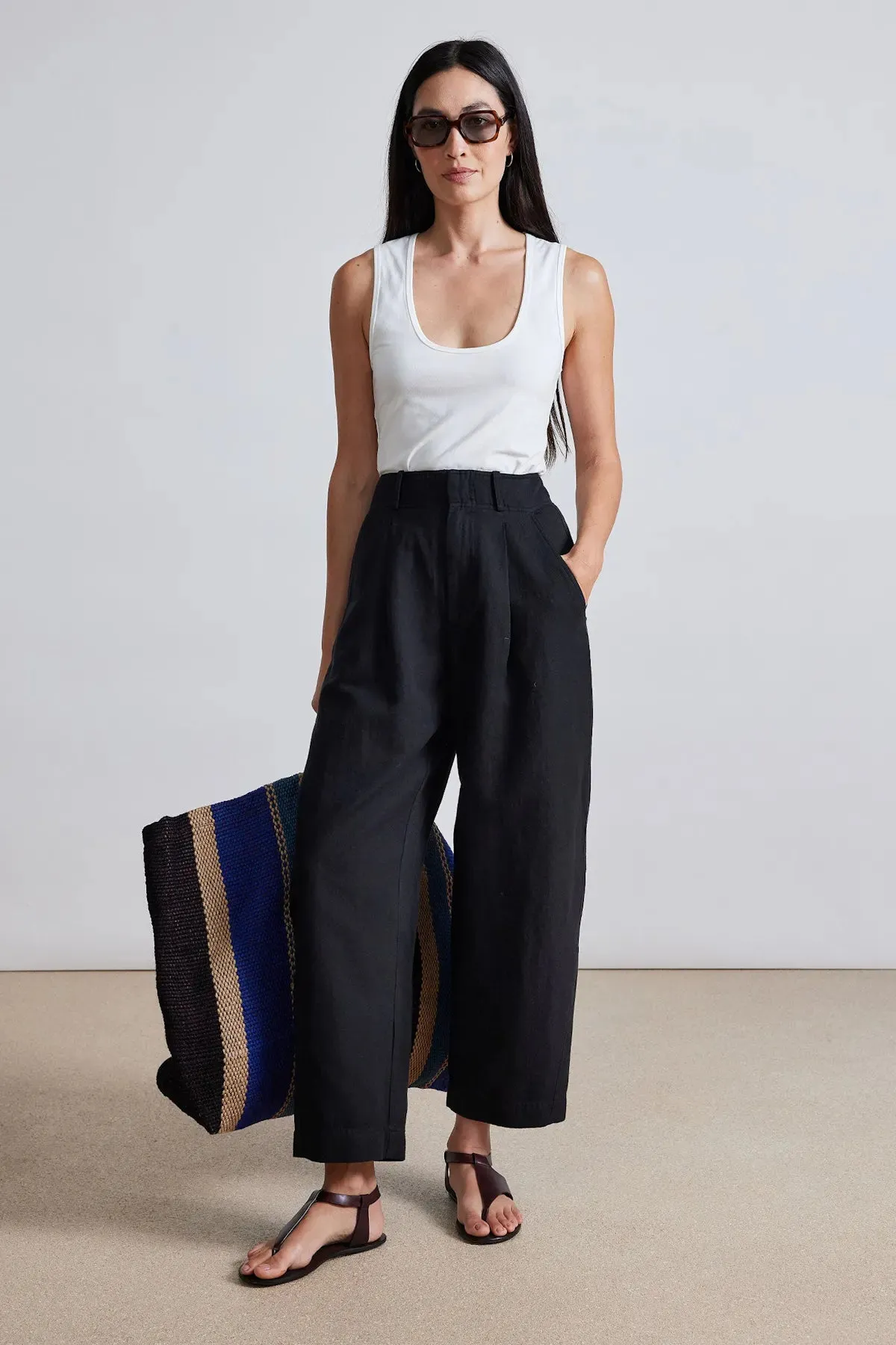 Bari crop trouser - Black
