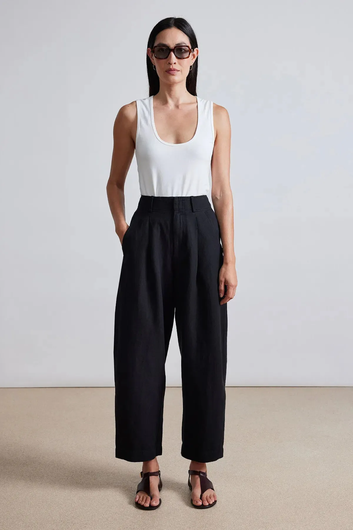 Bari crop trouser - Black