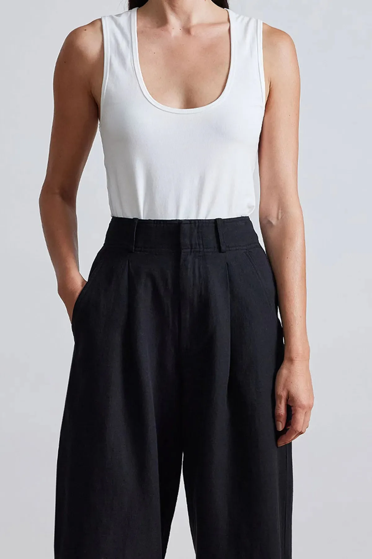 Bari crop trouser - Black