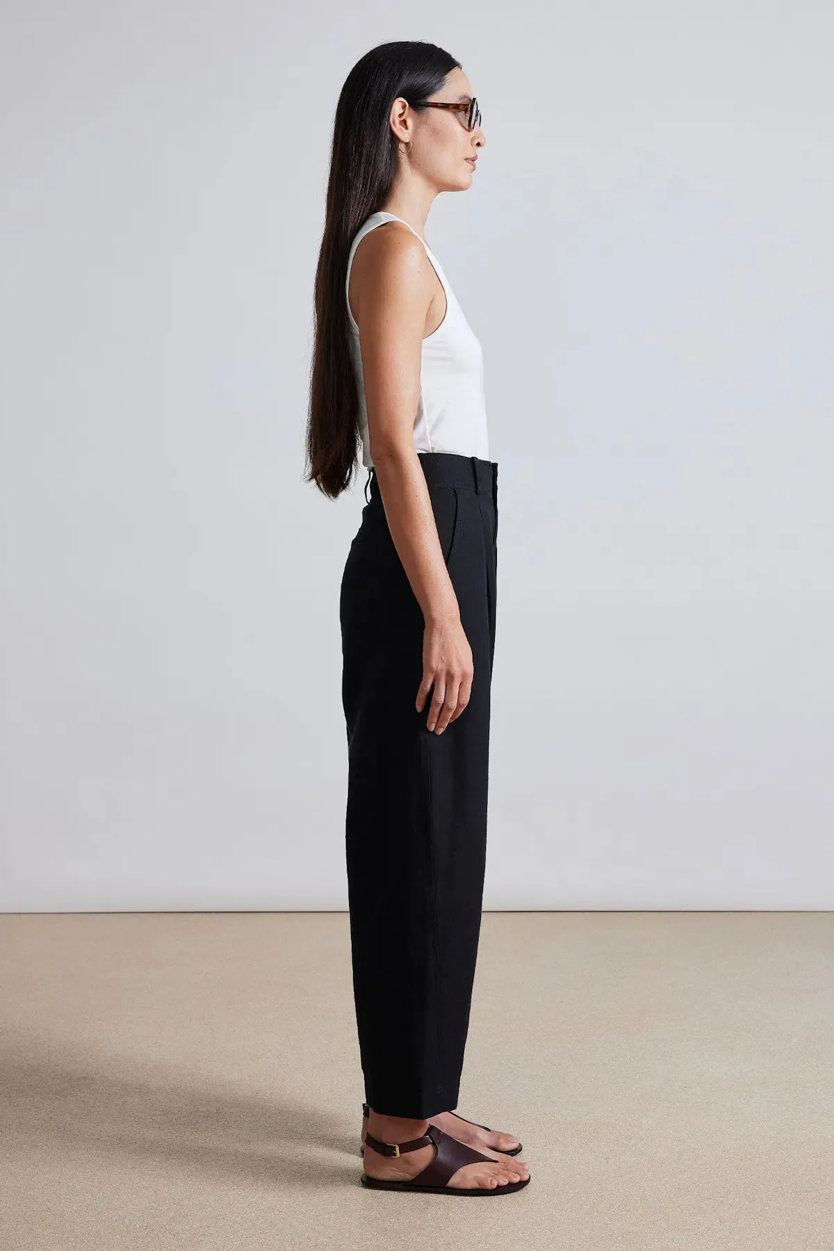Bari crop trouser - Black