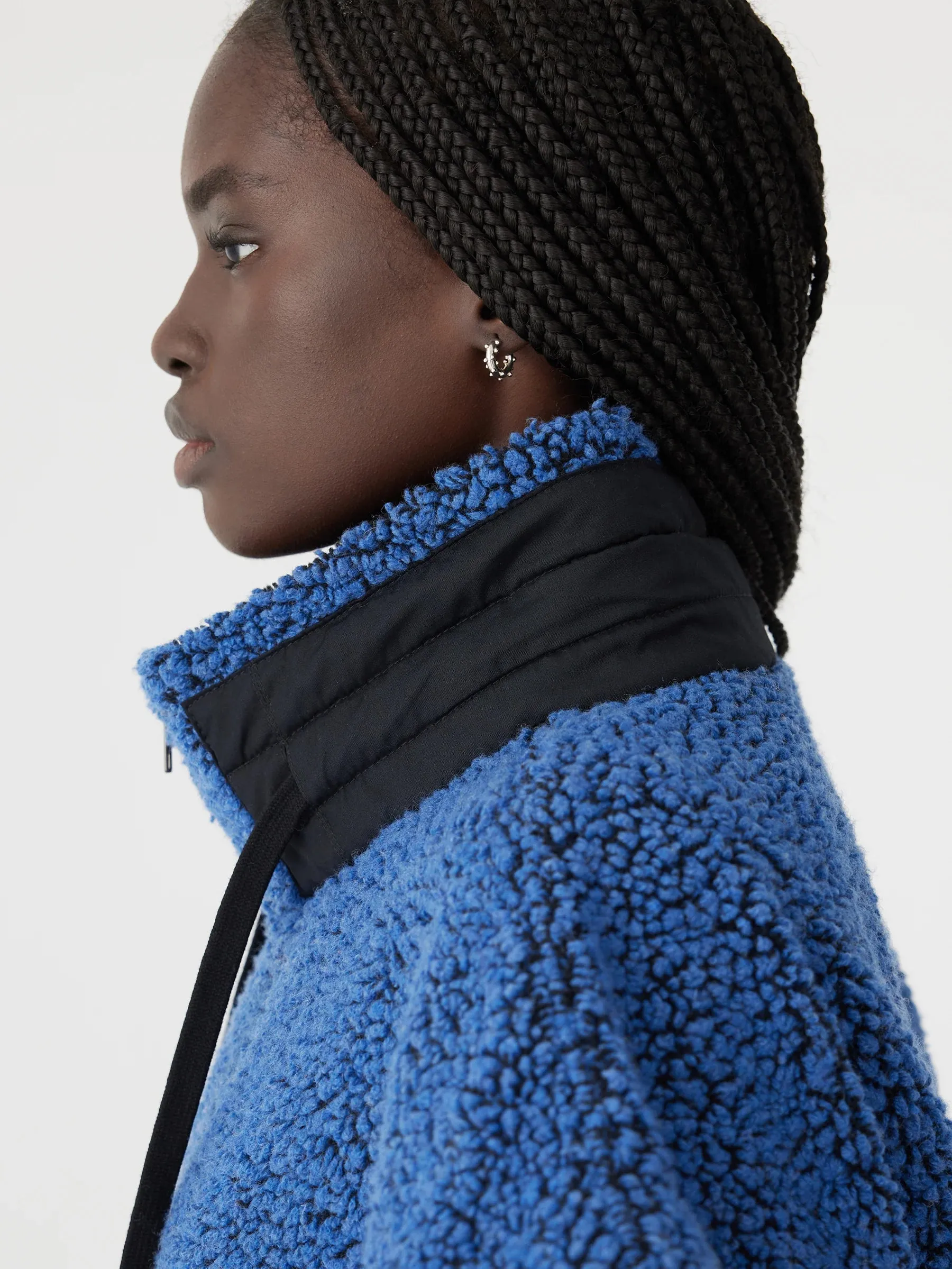 Bassike Boiled Wool Vest in Athletic Blue