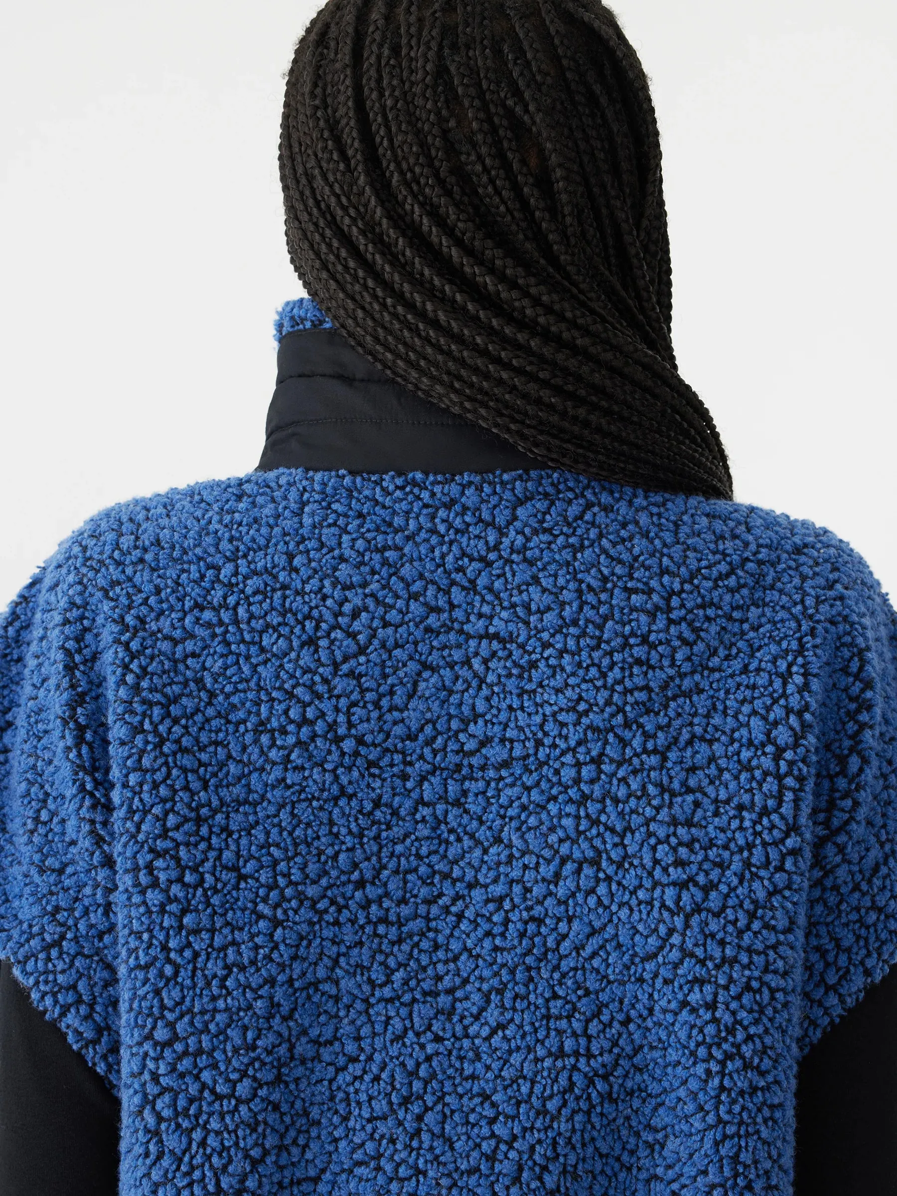 Bassike Boiled Wool Vest in Athletic Blue