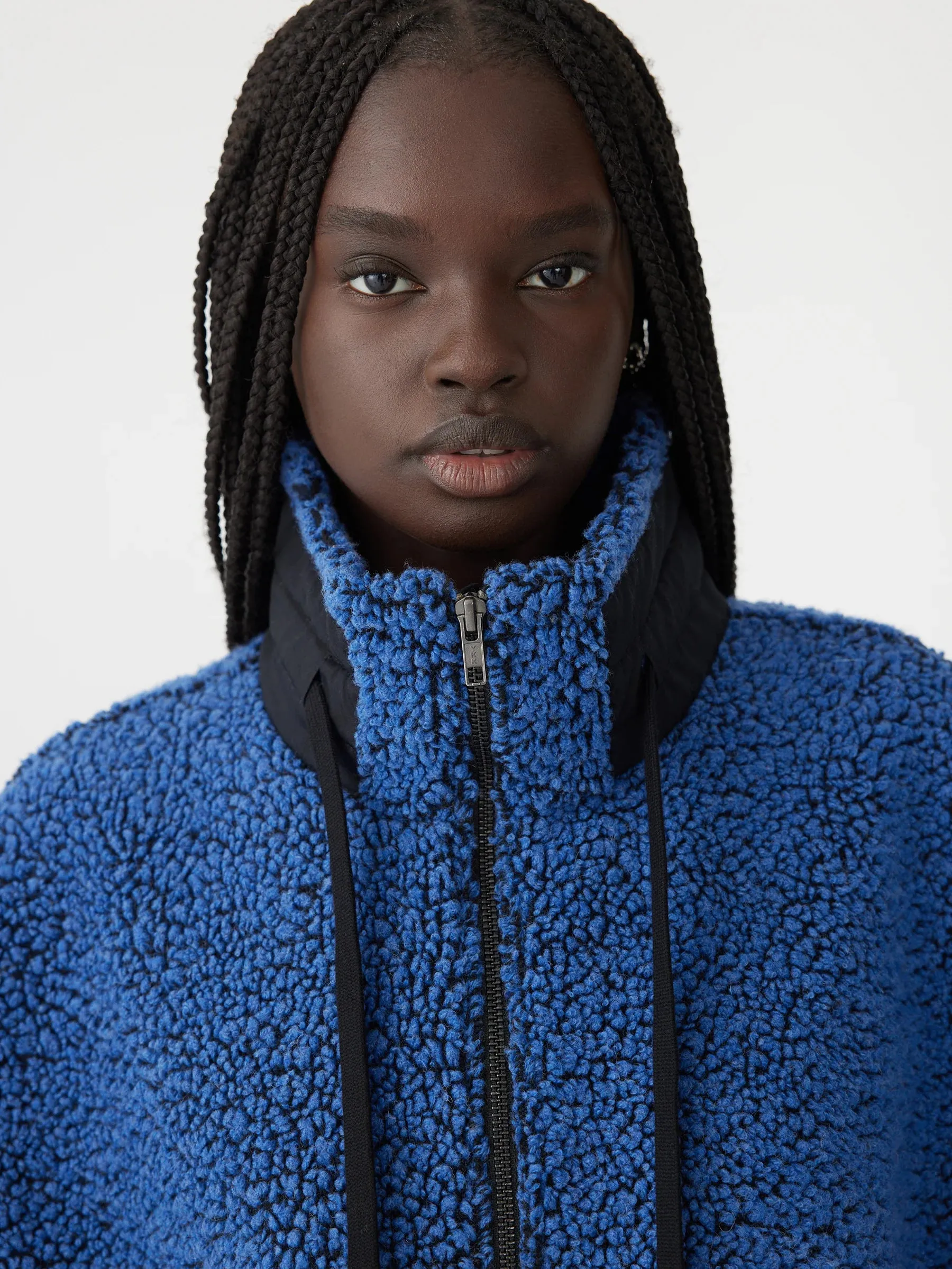 Bassike Boiled Wool Vest in Athletic Blue