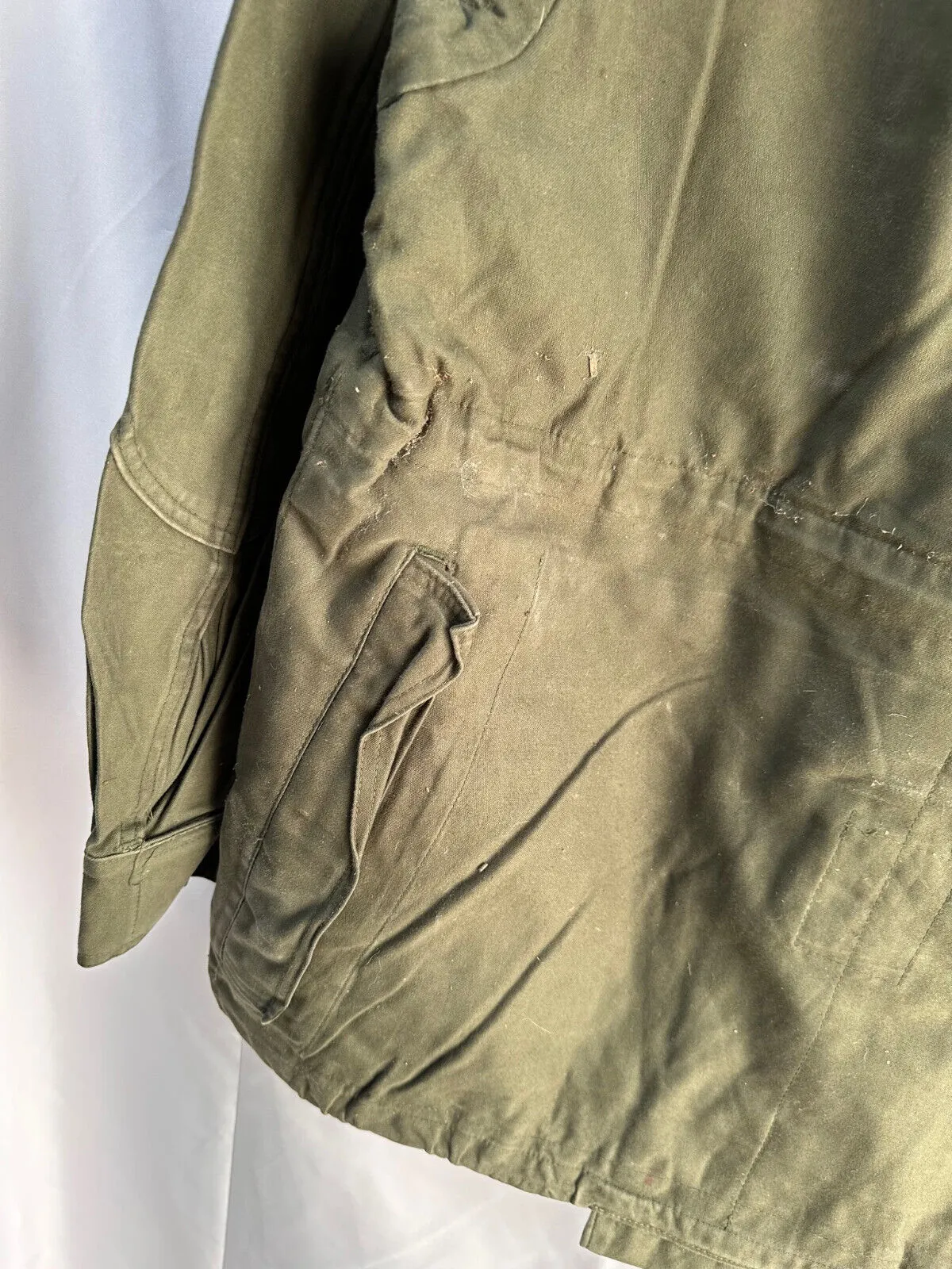 Belgian Army Jacket Parka M64 Olive Green Vintage Field Smock - Size 1A 160/95