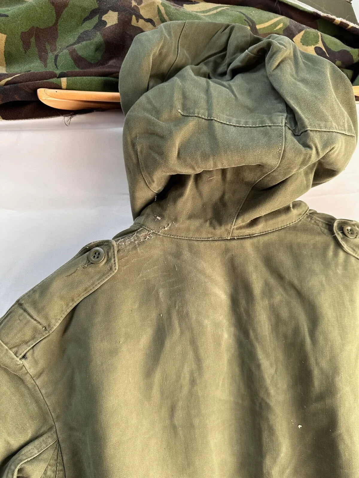 Belgian Army Jacket Parka M64 Olive Green Vintage Field Smock - Size 4A 165/100