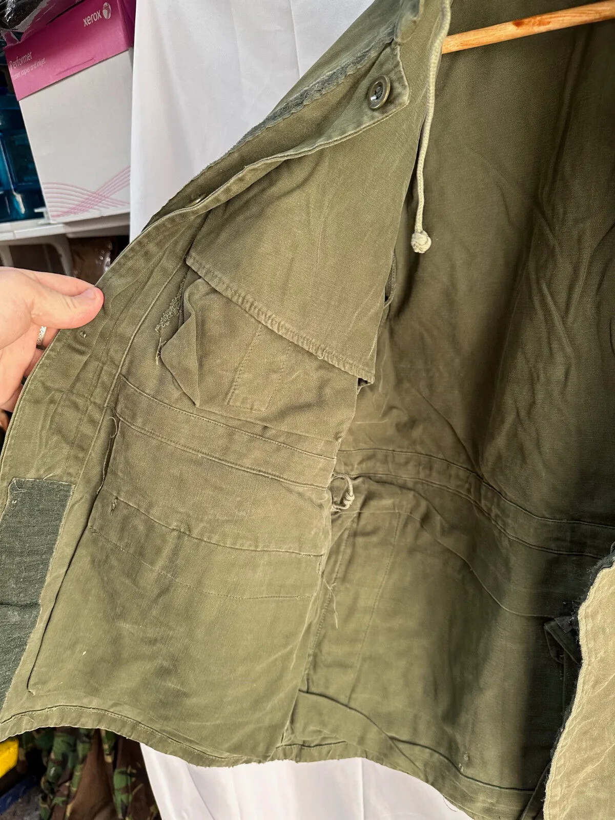 Belgian Army Jacket Parka M64 Olive Green Vintage Field Smock - Size 4A 165/100