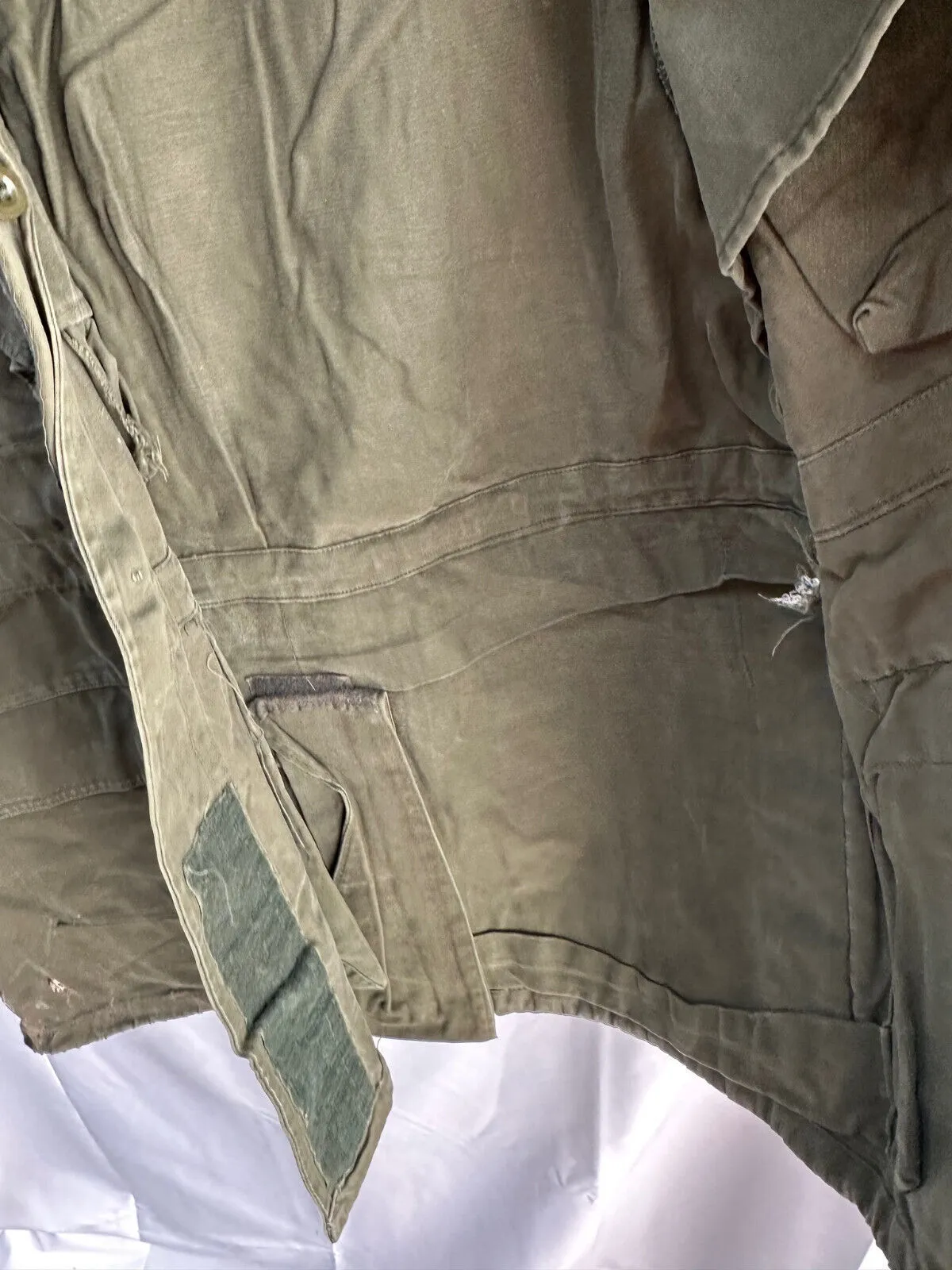 Belgian Army Jacket Parka M64 Olive Green Vintage Field Smock - Size 4A 165/100