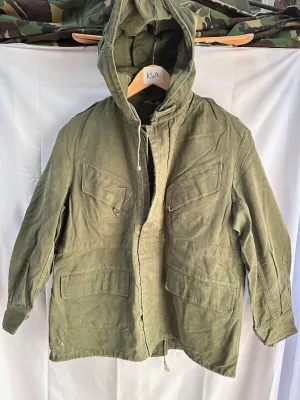 Belgian Army Jacket Parka M64 Olive Green Vintage Field Smock - Size 4A 165/100