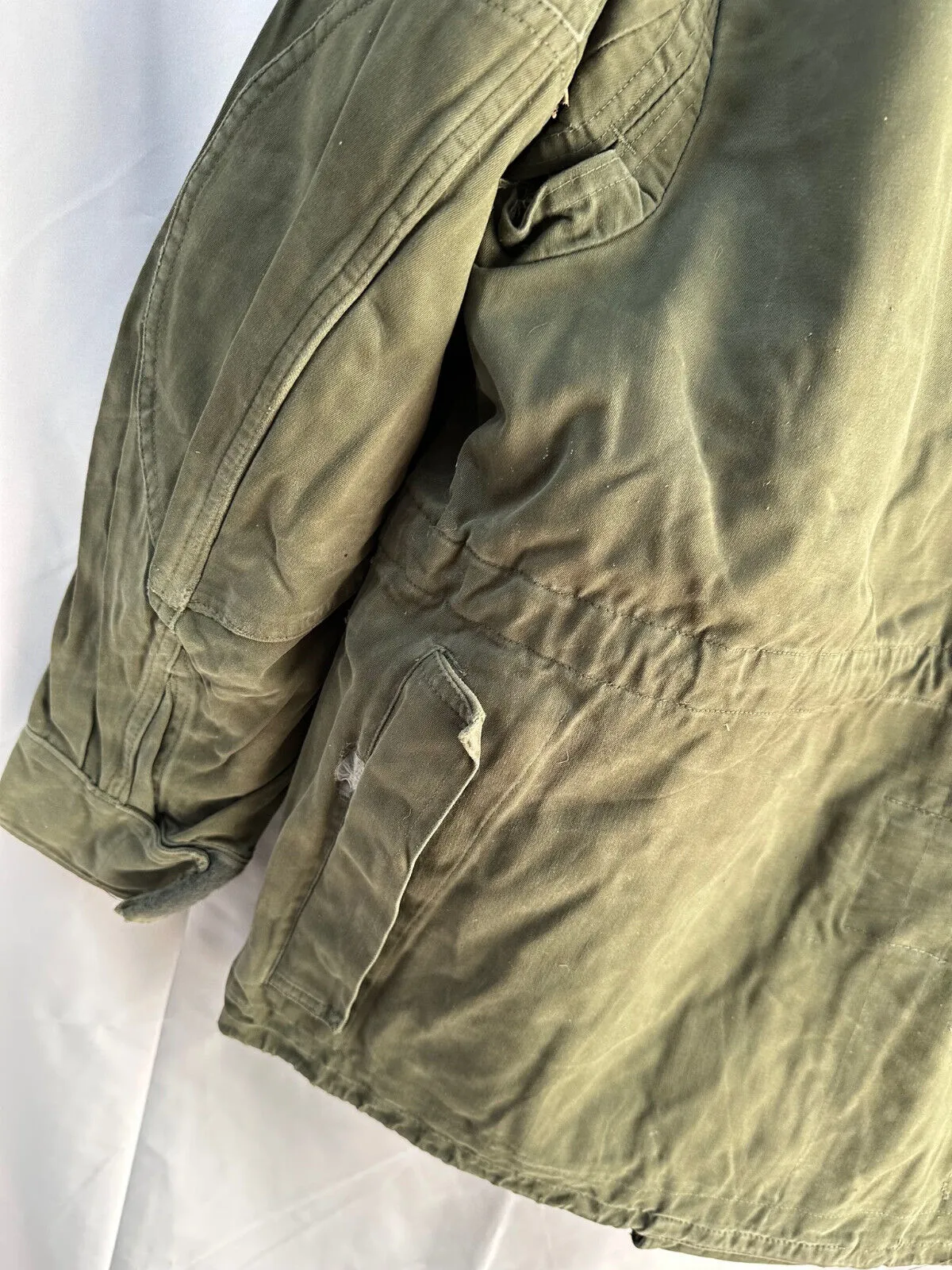 Belgian Army Jacket Parka M64 Olive Green Vintage Field Smock - Size 4A 165/100