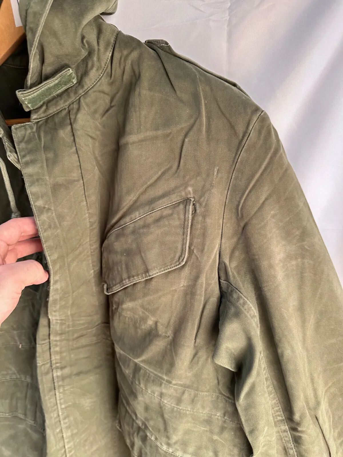 Belgian Army Jacket Parka M64 Olive Green Vintage Field Smock - Size 4A 165/100