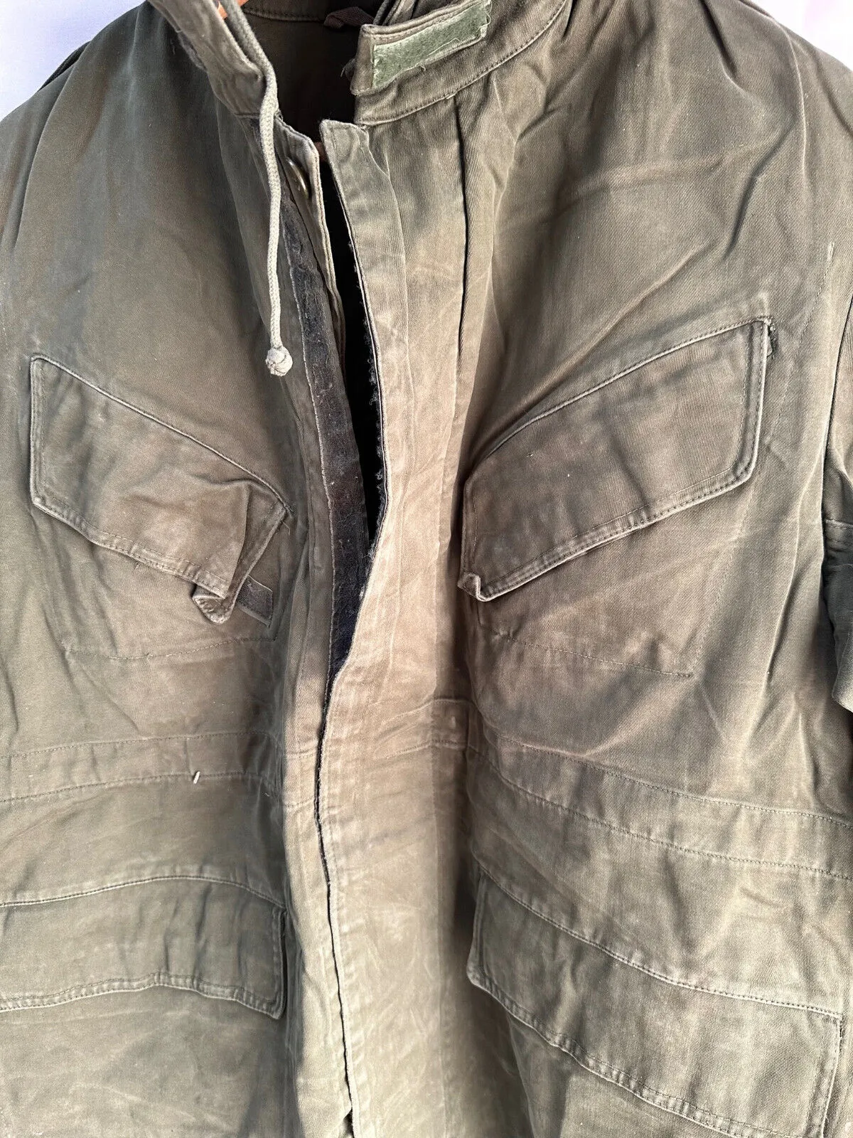 Belgian Army Jacket Parka M64 Olive Green Vintage Field Smock - Size 4A 165/100