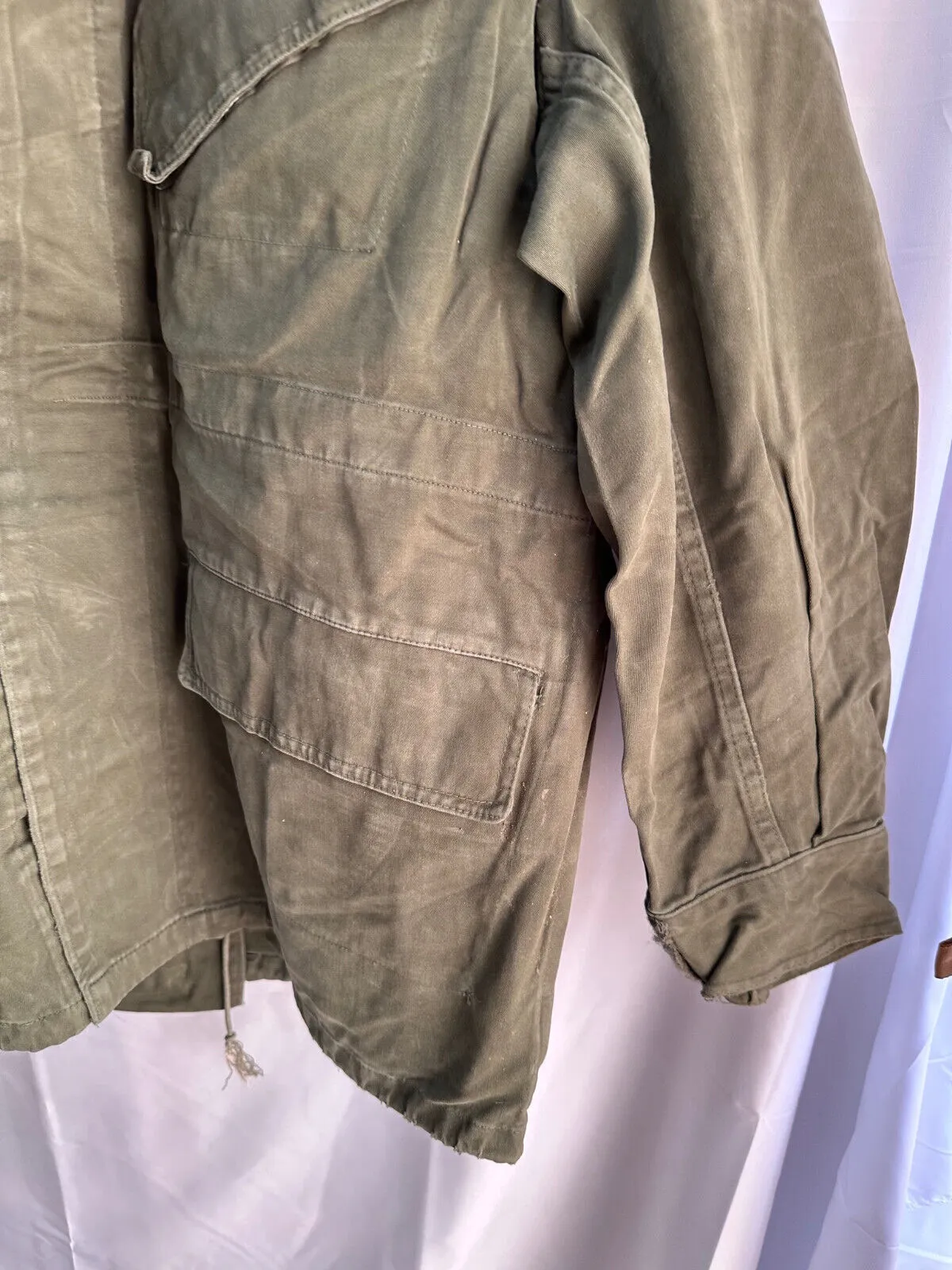 Belgian Army Jacket Parka M64 Olive Green Vintage Field Smock - Size 4A 165/100