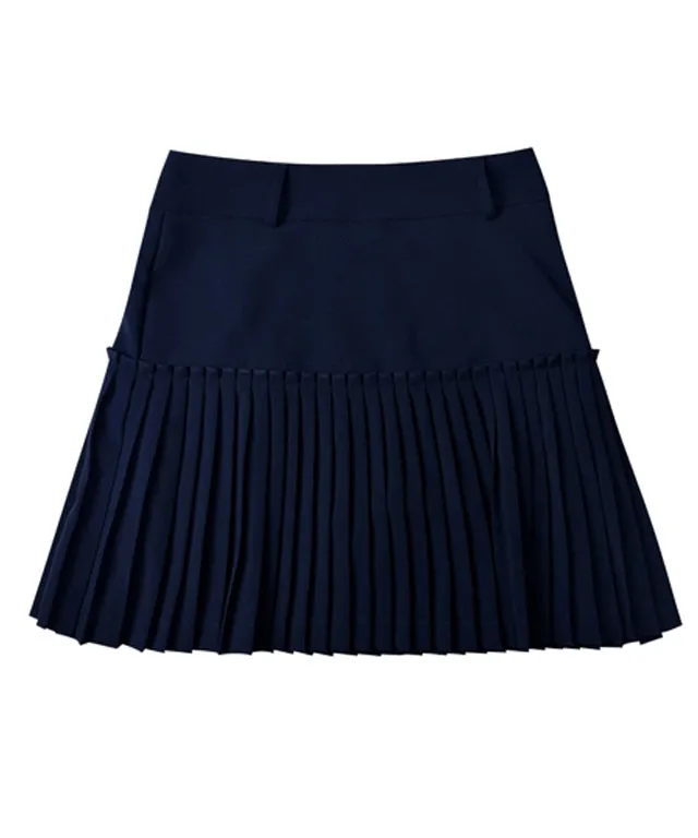 BENECIA 12 Frill Pleated Skirt - Navy