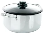 Black Cube 7.5qt Stockpot with Lid