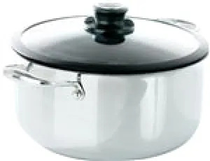 Black Cube 7.5qt Stockpot with Lid