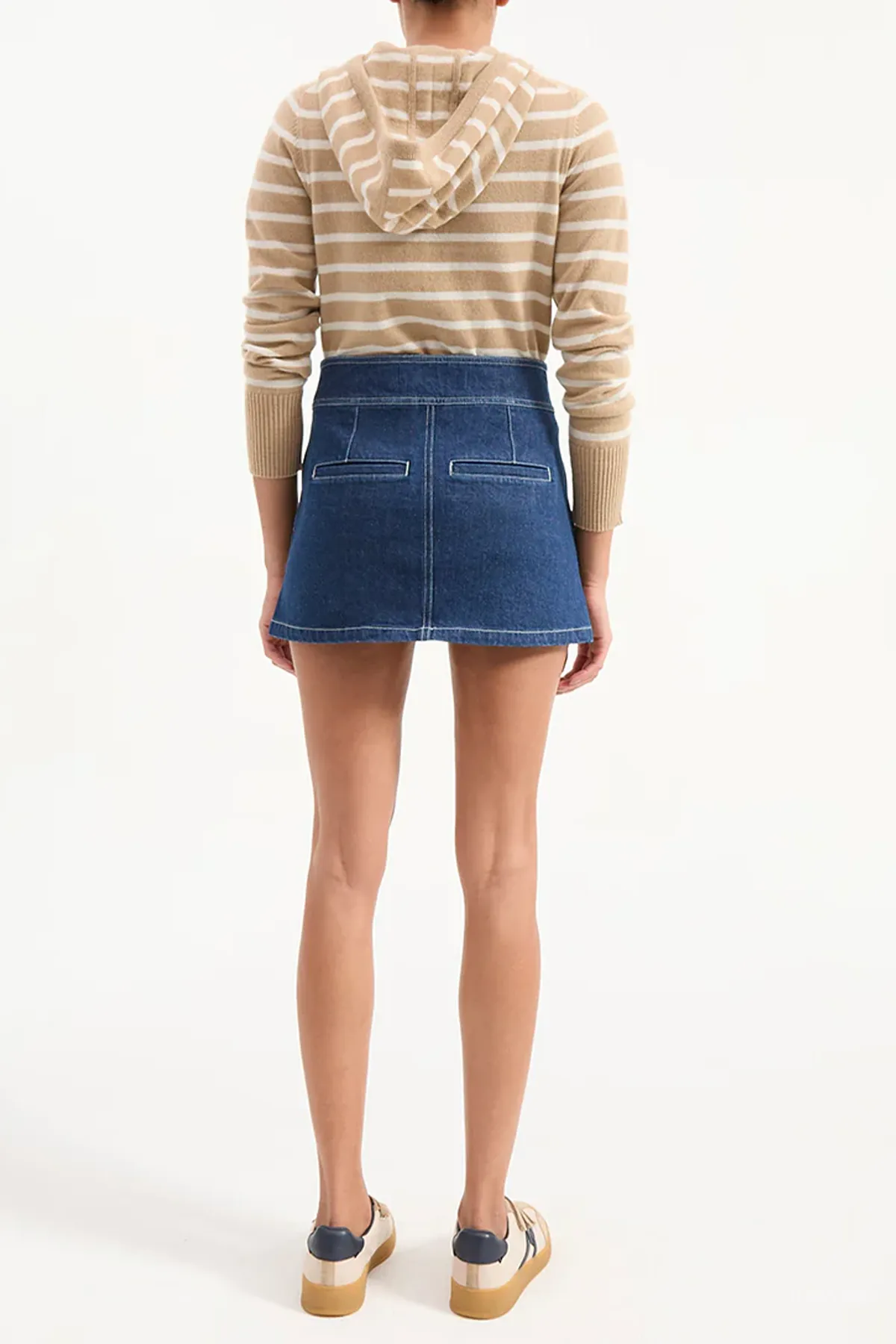 Bowen Denim Mini Skirt in Indigo Rinse