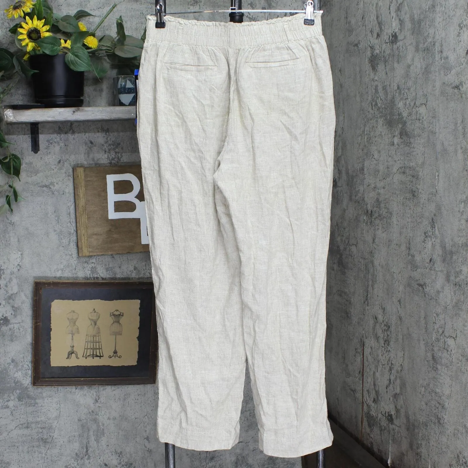 Briggs Ladies' Comfort Stretch Waistband Linen Blend Pants 1760053-1
